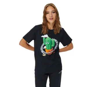 Animated Cactus Tee Black